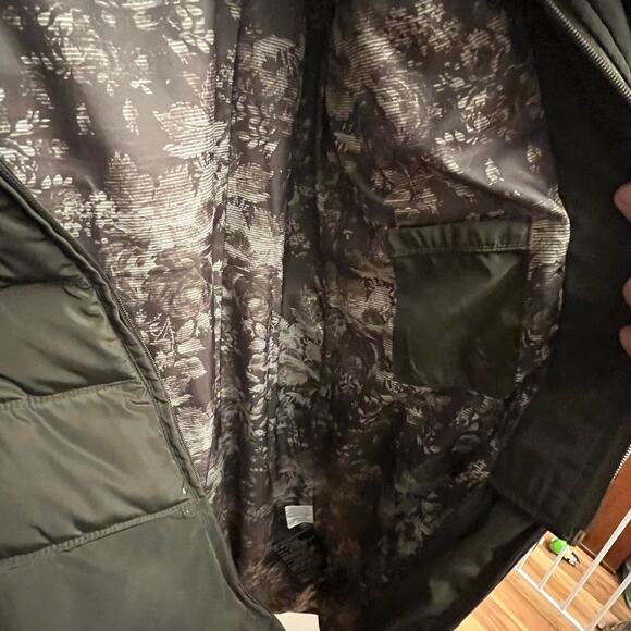 Jessica Simpson Down Puffer Coat Olive Green Size Large - Picture 9 of 16